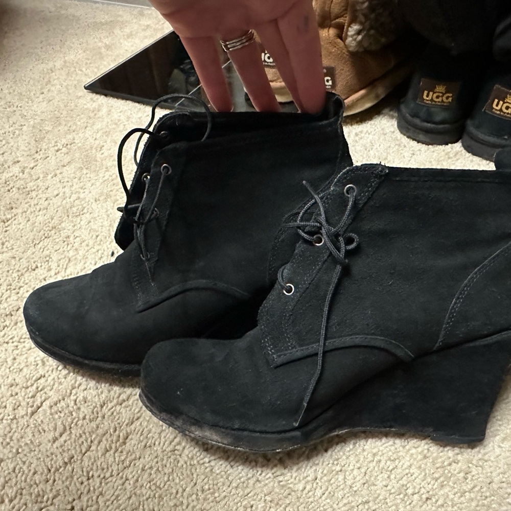 Black Suede Women's Ankle Boots